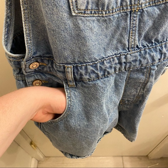 Mango Kids short overalls with front and back pockets size 13/14 - Picture 2 of 6